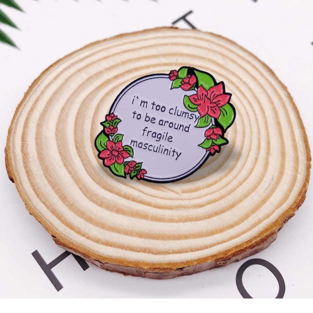 Enamel Pin - Lavender Floral Statement Pin